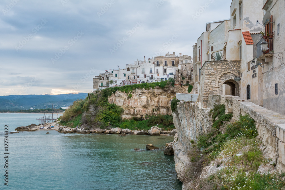 Scenic view of Vieste, the famous 