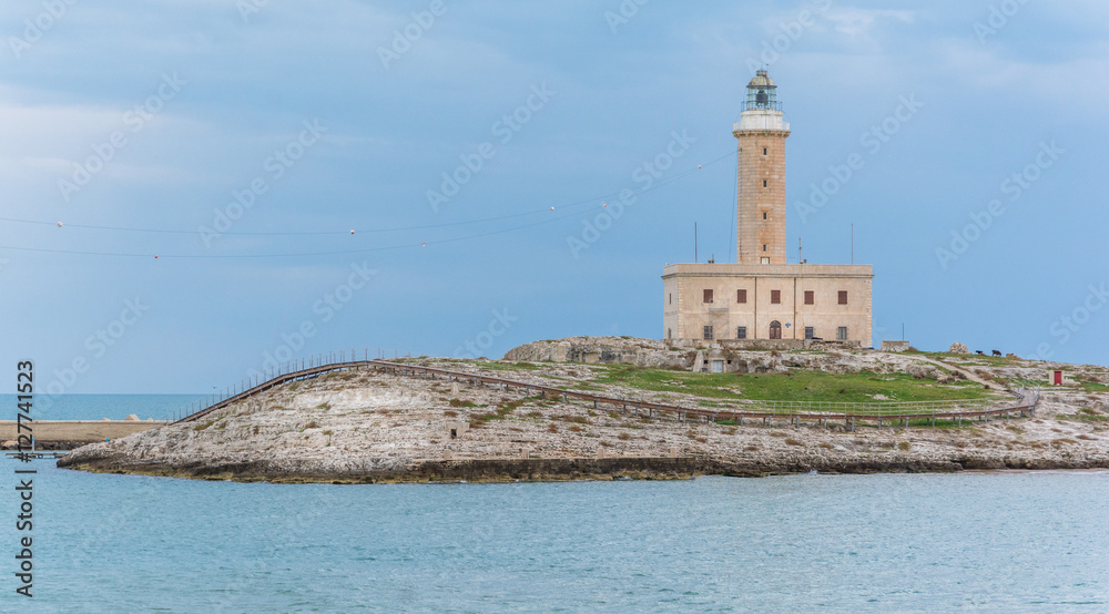 Saint Eufemia Lighthouse in Vieste, Foggia Province, Puglia (Italy)