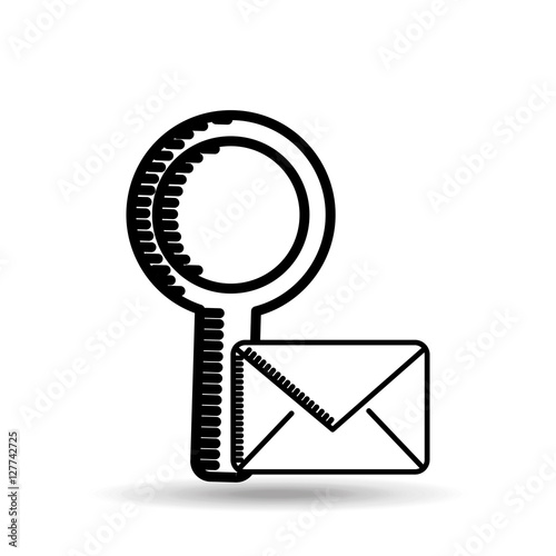  draw email seraching icons vector illustration eps 10