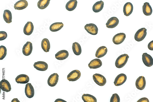 Watermelon seeds isolated on white background