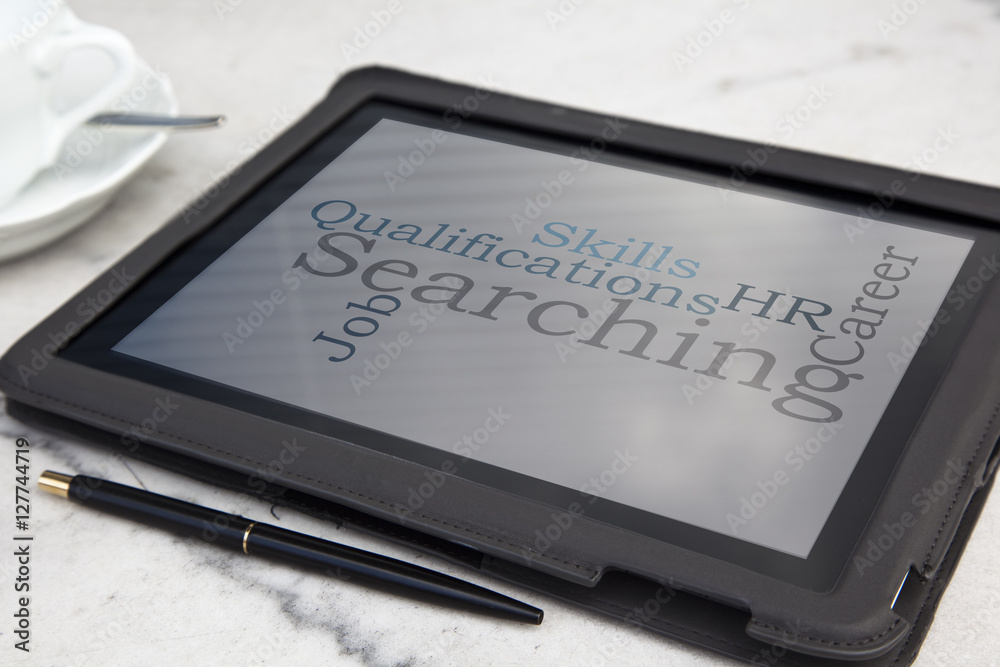tablet with staff searching word cloud tablet with staff searching word cloud