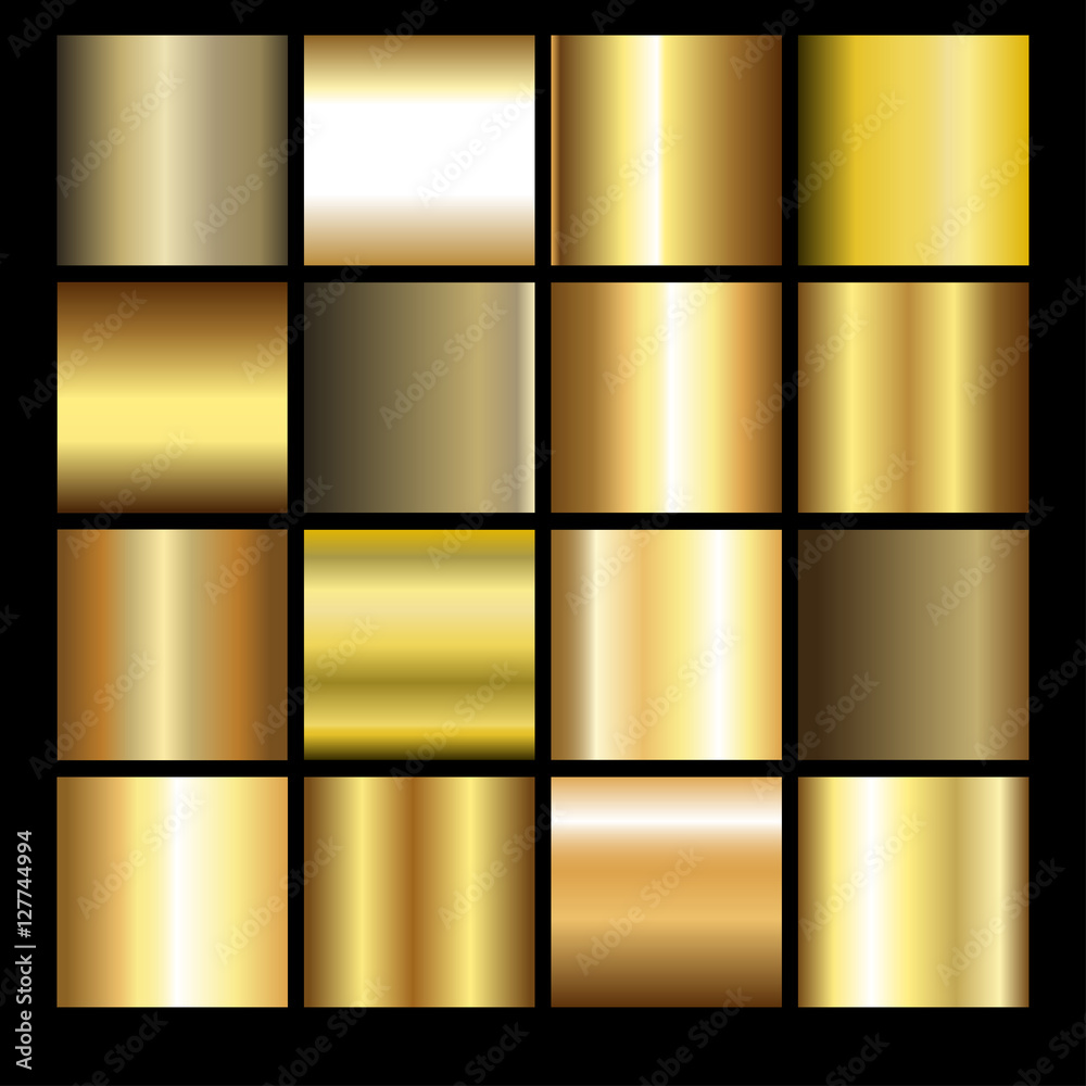 gold gradients - obrazy, fototapety, plakaty 