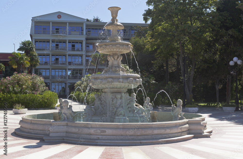 Fountain in sanatorium territory 
