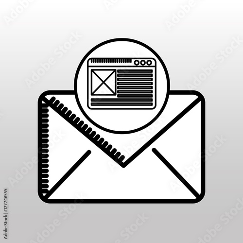 email browser receiver internet vector illustration eps 10