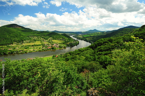 The river running through countryside