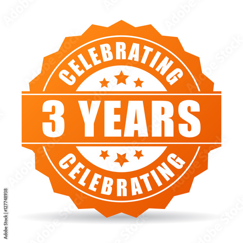 Three years anniversary celebrating icon