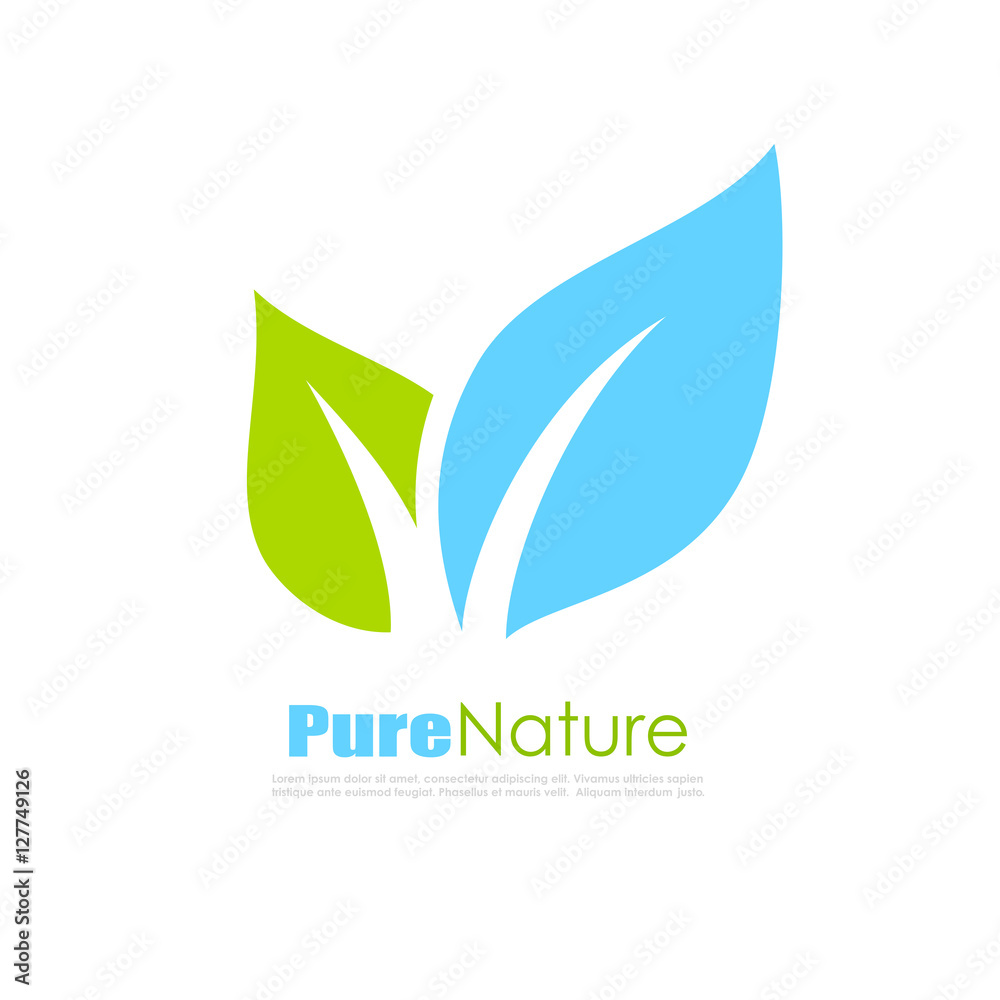 Pure nature leaf logo
