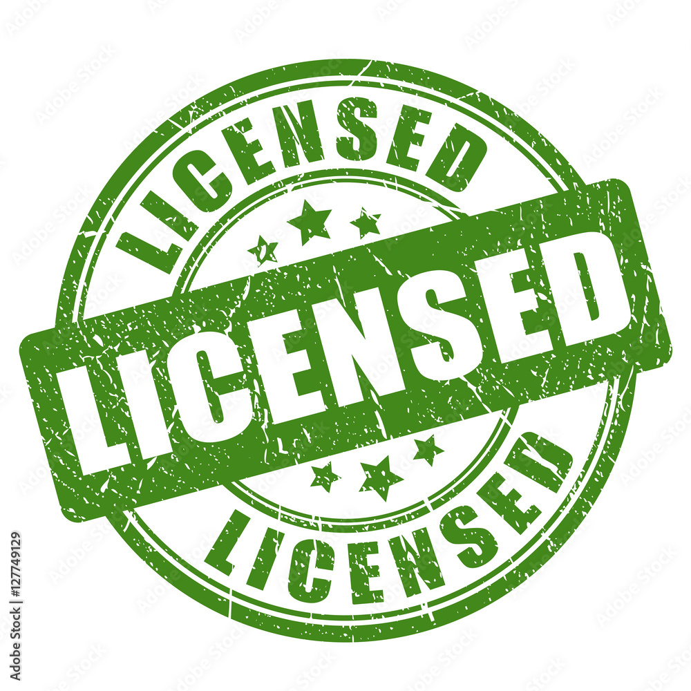 Licensed rubber stamp