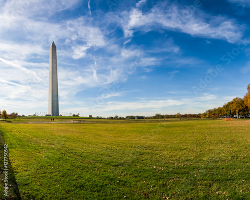 Washington Monument USA American Landmark Outdoors Blue Sky Clou