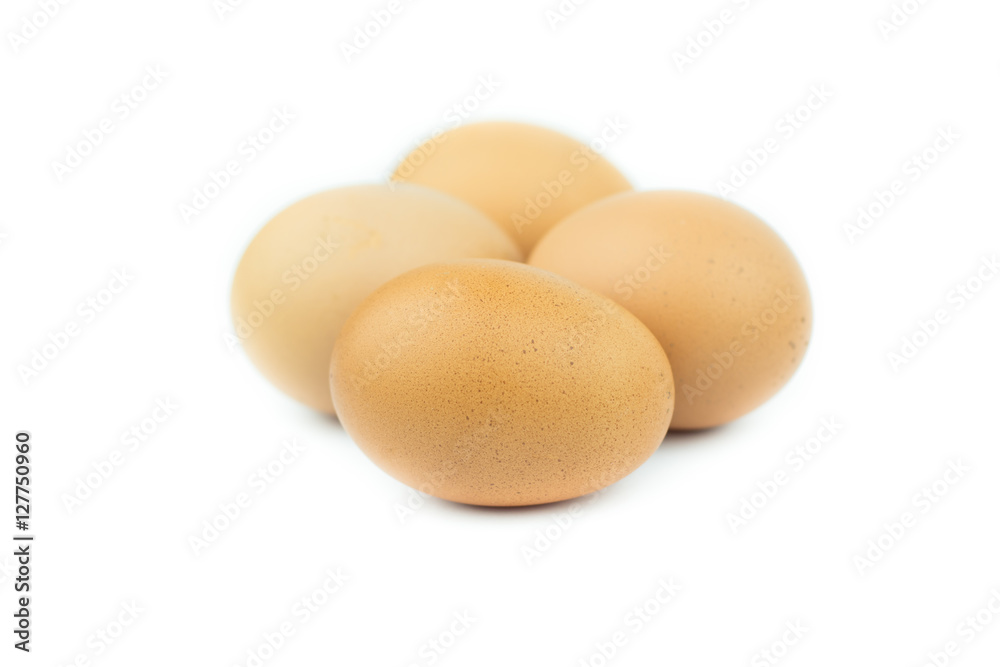 three eggs isolated on white background three eggs isolated on white background