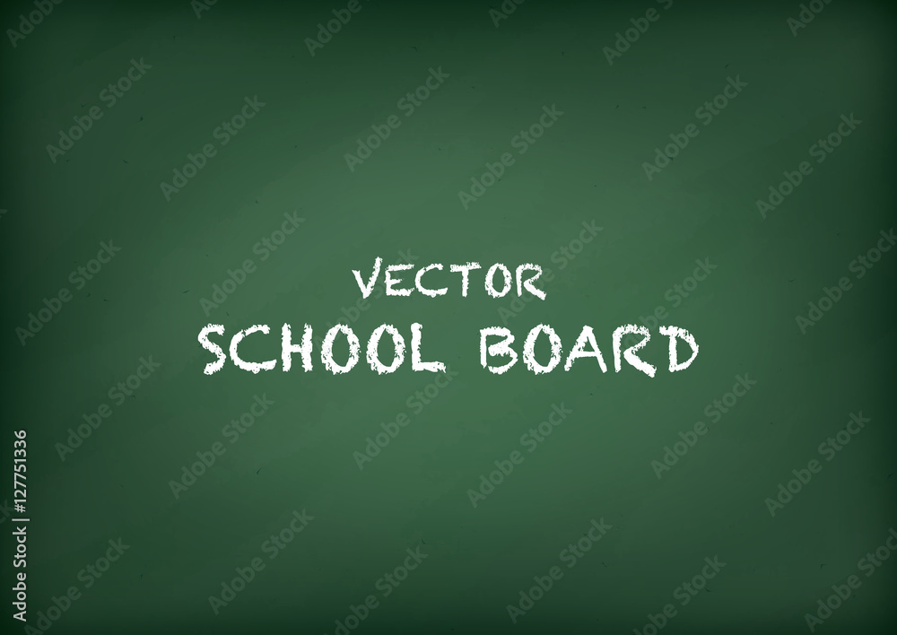 Obraz premium Vector school blank green chalkboard background