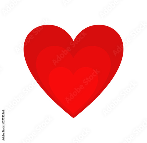 Vector illustration of a red heart, cuore vettoriale 