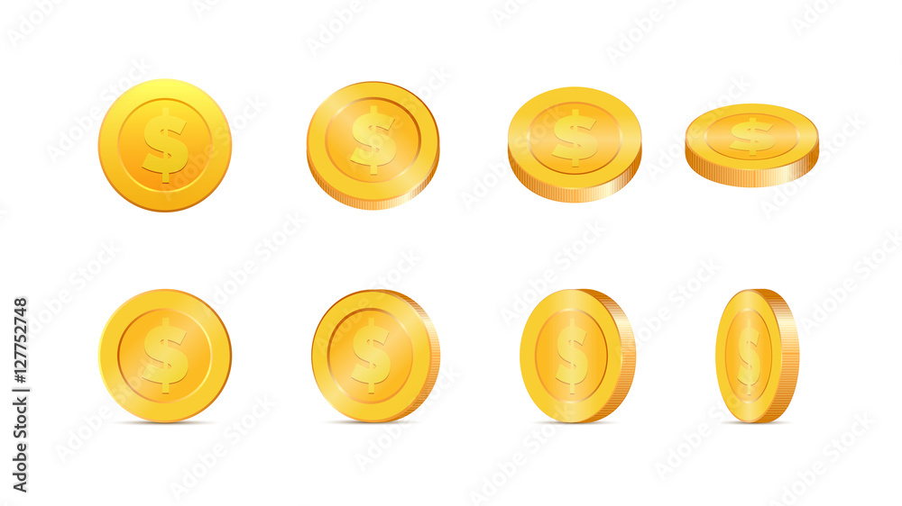 Gold coins illustration
