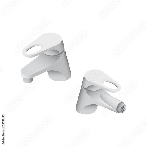 mixer tap Isometric Vector Illustration