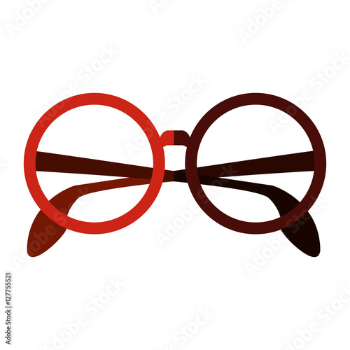 Glasses icon. Fashion style accessory eyesight and lens theme. Isolated design. Vector illustration