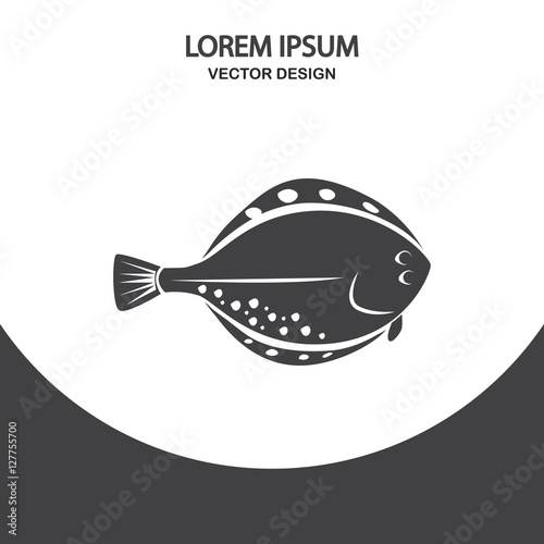Flounder icon. Simple design for web and mobile