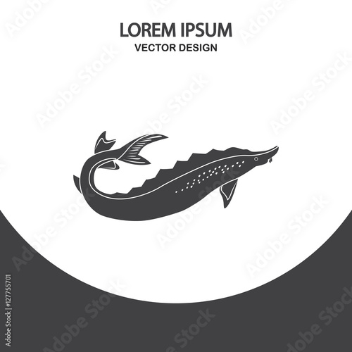 Sturgeon icon. Simple design for web and mobile