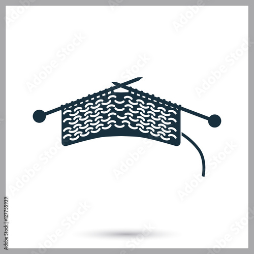 The process of knitting products icon. Simple design for web and mobile