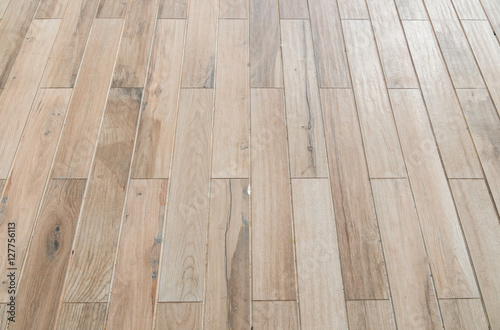 perspective wooden floor ,image in soft focusing ,vintage tone