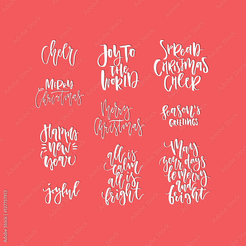 Naklejka premium Handdrawn Christmas Lettering