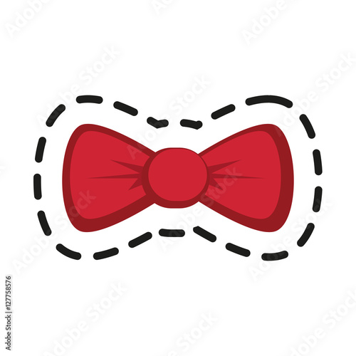 Bowtie icon. Hipster style vintage retro fashion and culture theme. Isolated design. Vector illustration
