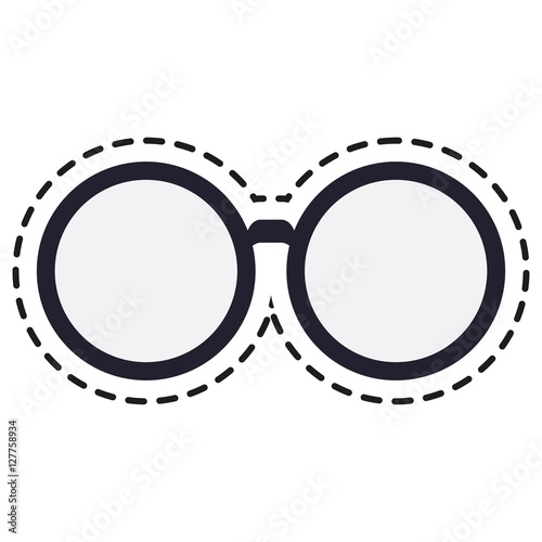 Glasses icon. Fashion style accessory eyesight and lens theme. Isolated design. Vector illustration