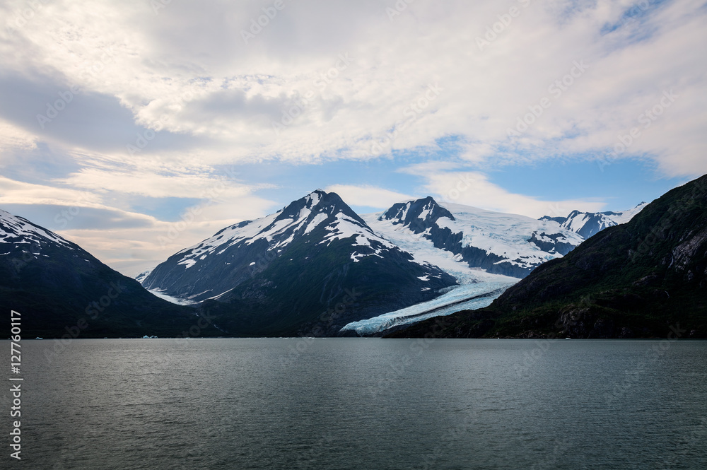 Portage glacier area. Portage Lake from Boggs Visitor Center