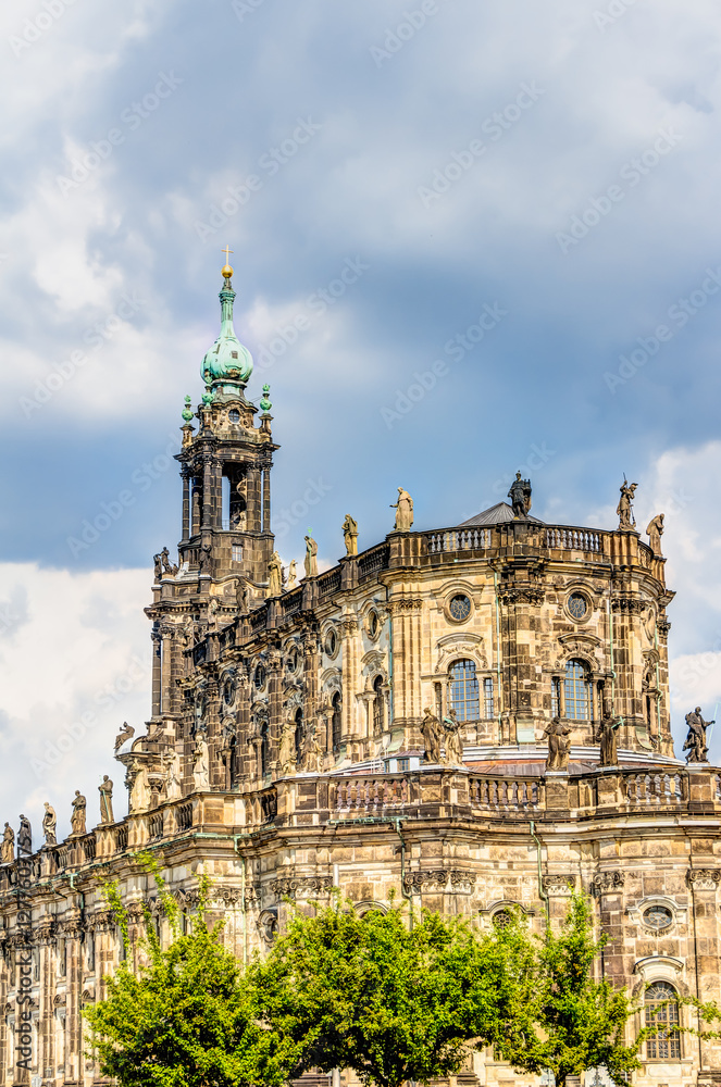 The Cathedral of Dresden in the historic old town