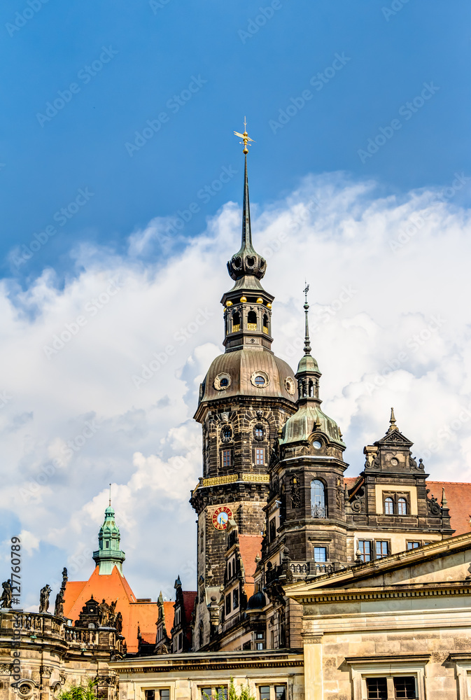 Dresden castle in the historic city center