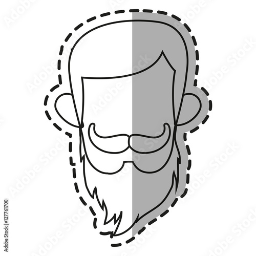 Man icon. Hipster style vintage retro fashion and culture theme. Isolated design. Vector illustration