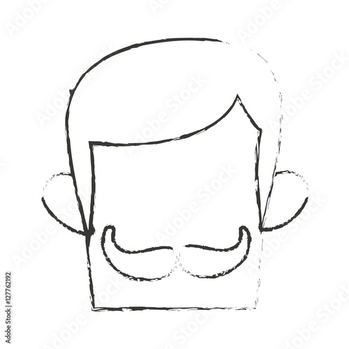 Man icon. Hipster style vintage retro fashion and culture theme. Isolated design. Vector illustration