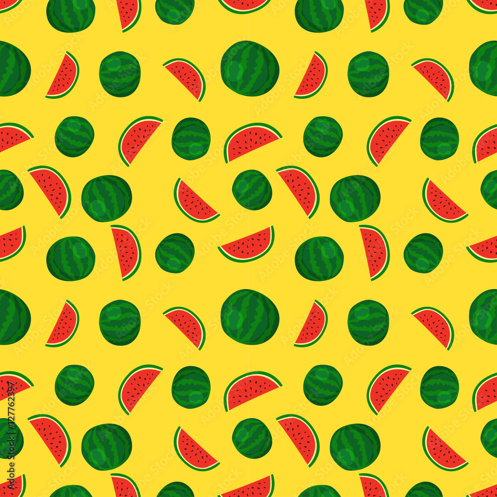 Fruits watermelon seamless patterns vector Fruits watermelon seamless patterns vector