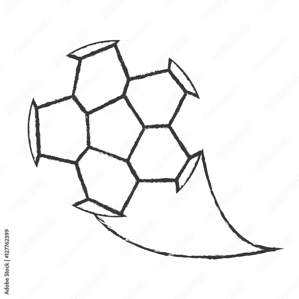 Obraz premium Ball icon. Soccer sport hobby competition and game theme. Isolated design. Vector illustration