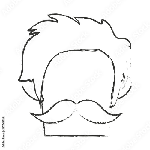 Man icon. Hipster style vintage retro fashion and culture theme. Isolated design. Vector illustration