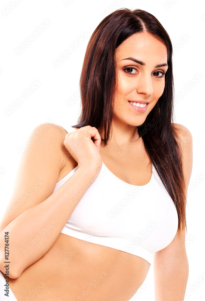 Young, sporty, fit and beautiful girl in sporty underwear. Young, sporty, fit and beautiful girl in sporty underwear.
