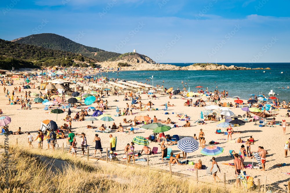 The wonderful beaches of bay Chia, Sardinia, Italy. The wonderful beaches of bay Chia, Sardinia, Italy.