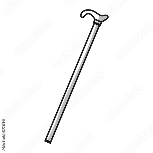 Walking stick icon. Hipster style vintage retro fashion and culture theme. Isolated design. Vector illustration