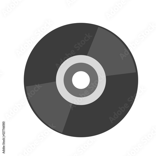 Vinyl icon. music sound and musical theme. Isolated design. Vector illustration
