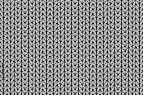 Knit woven yarn fabric seamless pattern. Gray wool seamless background. vector grpahic illustration tecture. Winter clothes.	