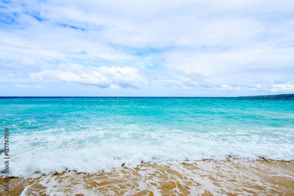 The tropical and crystal sea in Boracay island, Philippines The tropical and crystal sea in Boracay island, Philippines
