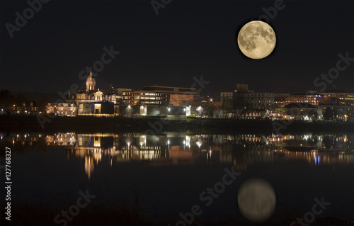 Fredericton in the moonlight New Brunswick, Canada photo