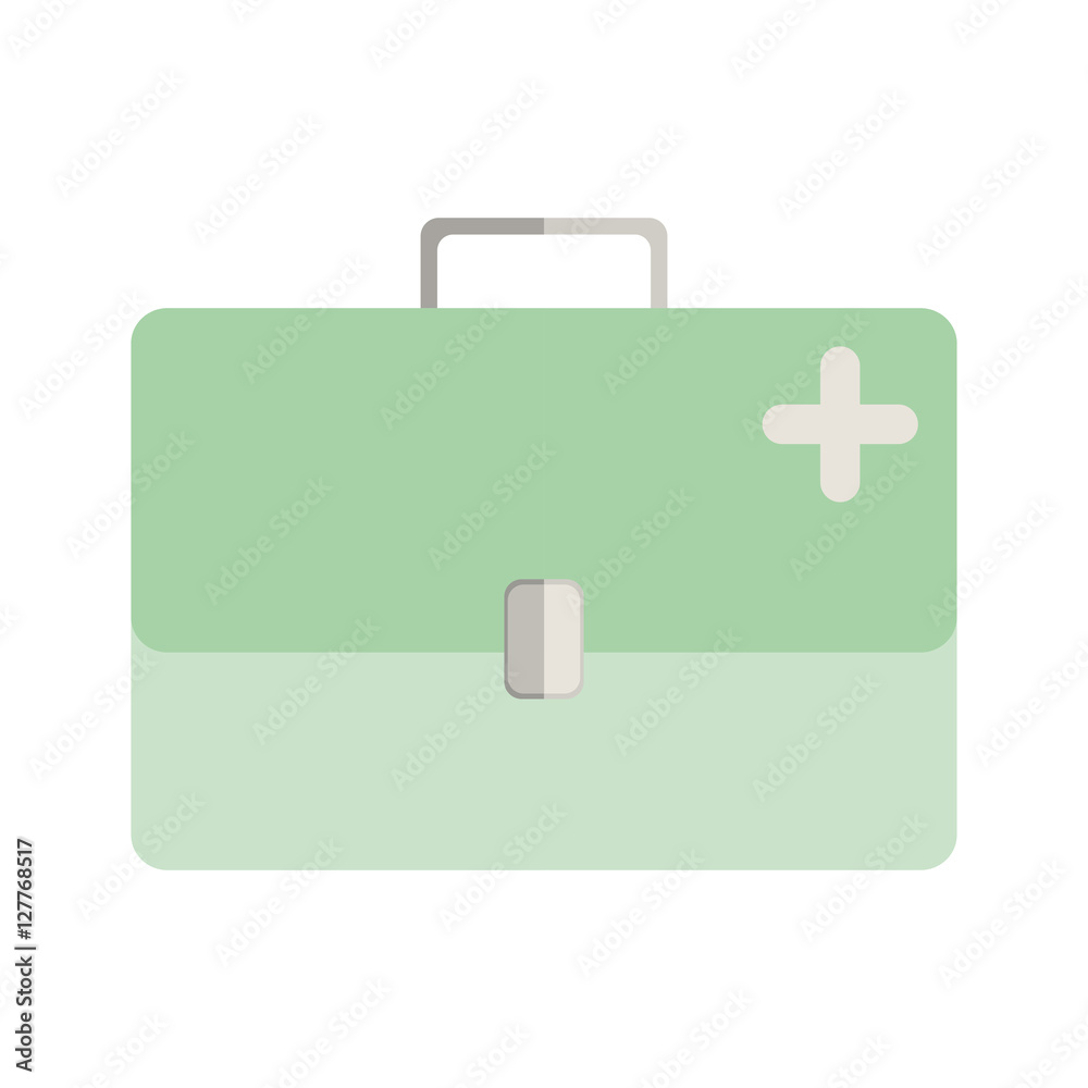 green pastel silhouette with first aid kit green pastel silhouette with first aid kit