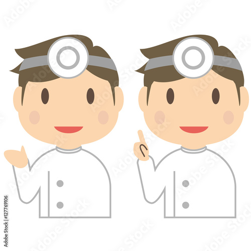 かわいい歯科衛生士の男性　案内と紹介