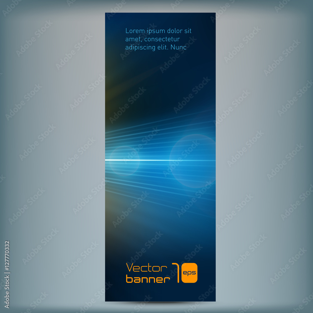 Fototapeta premium Modern banner with abstract background and flair.