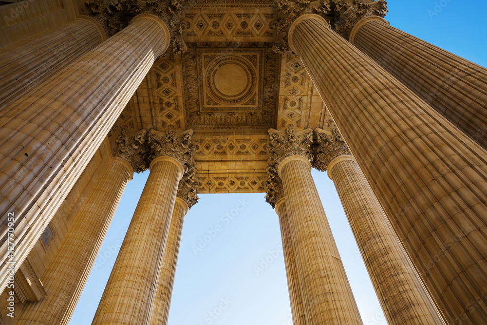 Fototapeta premium detail with columns of the Pantheon in Paris