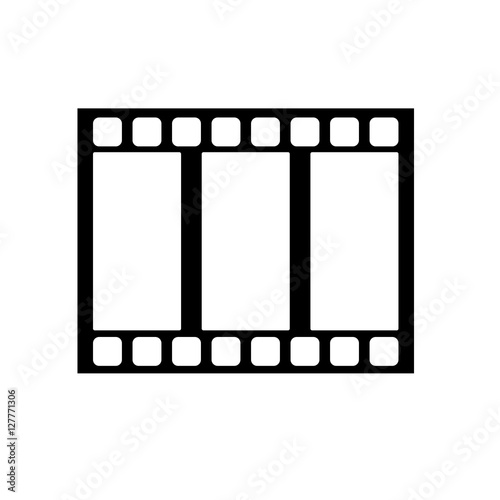 Film strip icon. Cinema movie video film and media theme. Isolated design. Vector illustration