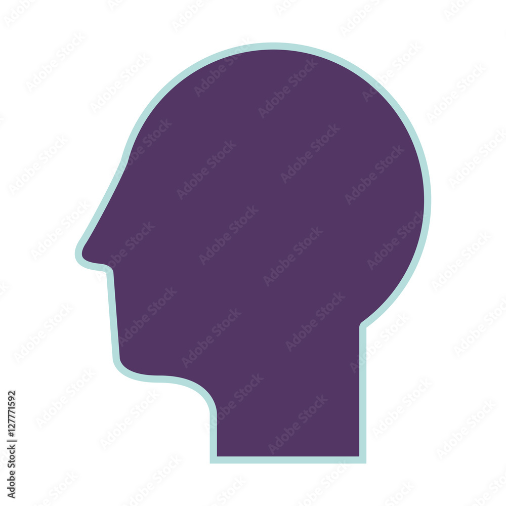 purple silhouette profile head human vector illustration purple silhouette profile head human vector illustration