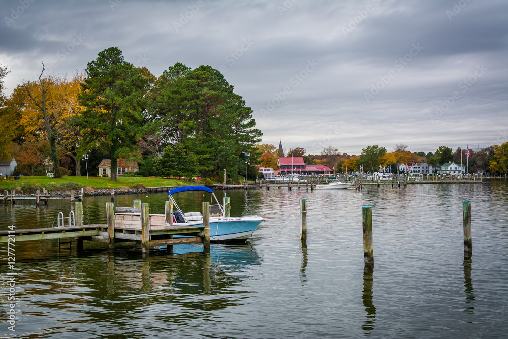The harbor in St. Michaels, Maryland.