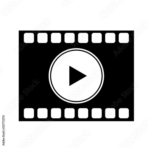 Film strip icon. Cinema movie video film and media theme. Isolated design. Vector illustration