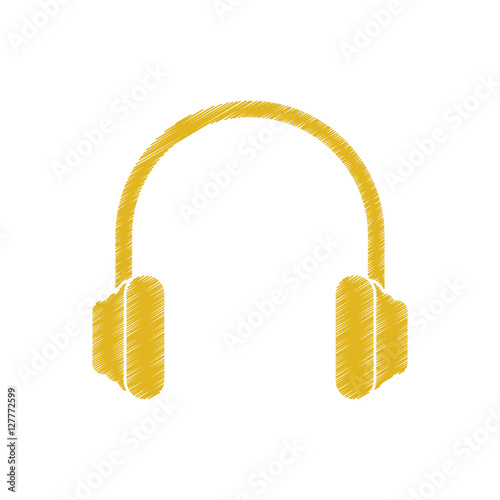 Headphone device icon. Music sound and stereo theme. Isolated design. Vector illustration
